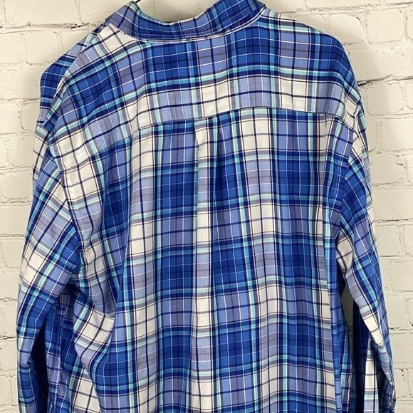 Chaps Easy Care Twill Plaid Shirt. Size Large - Picture 3 of 4